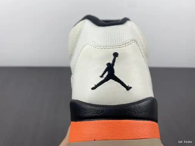 1st Kicks Shoes Jordan DC1060-100 5 Retro Orange Total 0506